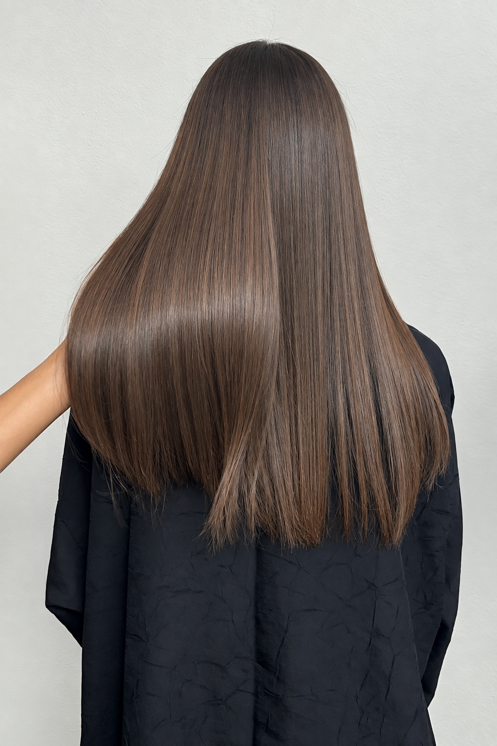 Risultato Hair Lifting Didier con capelli lunghi lisci e luminosi