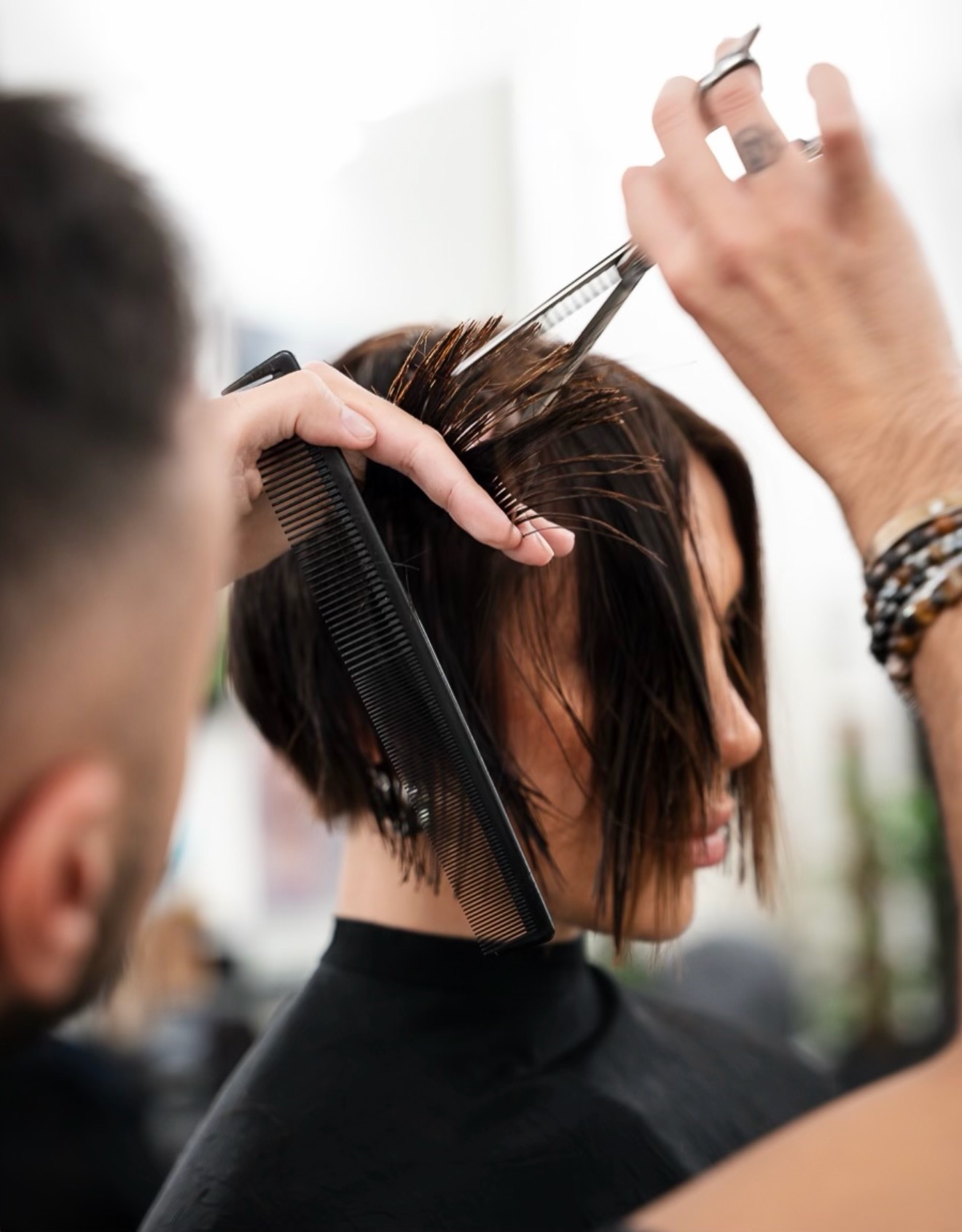 Taglio capelli realizzato in salone Didier
